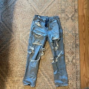 American Eagle Outfitters Distressed Light Blue Women's Jeans